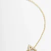 14K Gold Vermeil & Diamond Initial Bracelet - Gold/Pavé