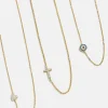18K Gold Vermeil Asymmetrical Cross Necklace - Cross