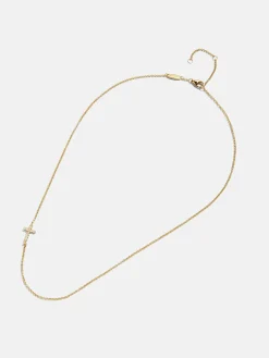 18K Gold Vermeil Asymmetrical Cross Necklace - Cross