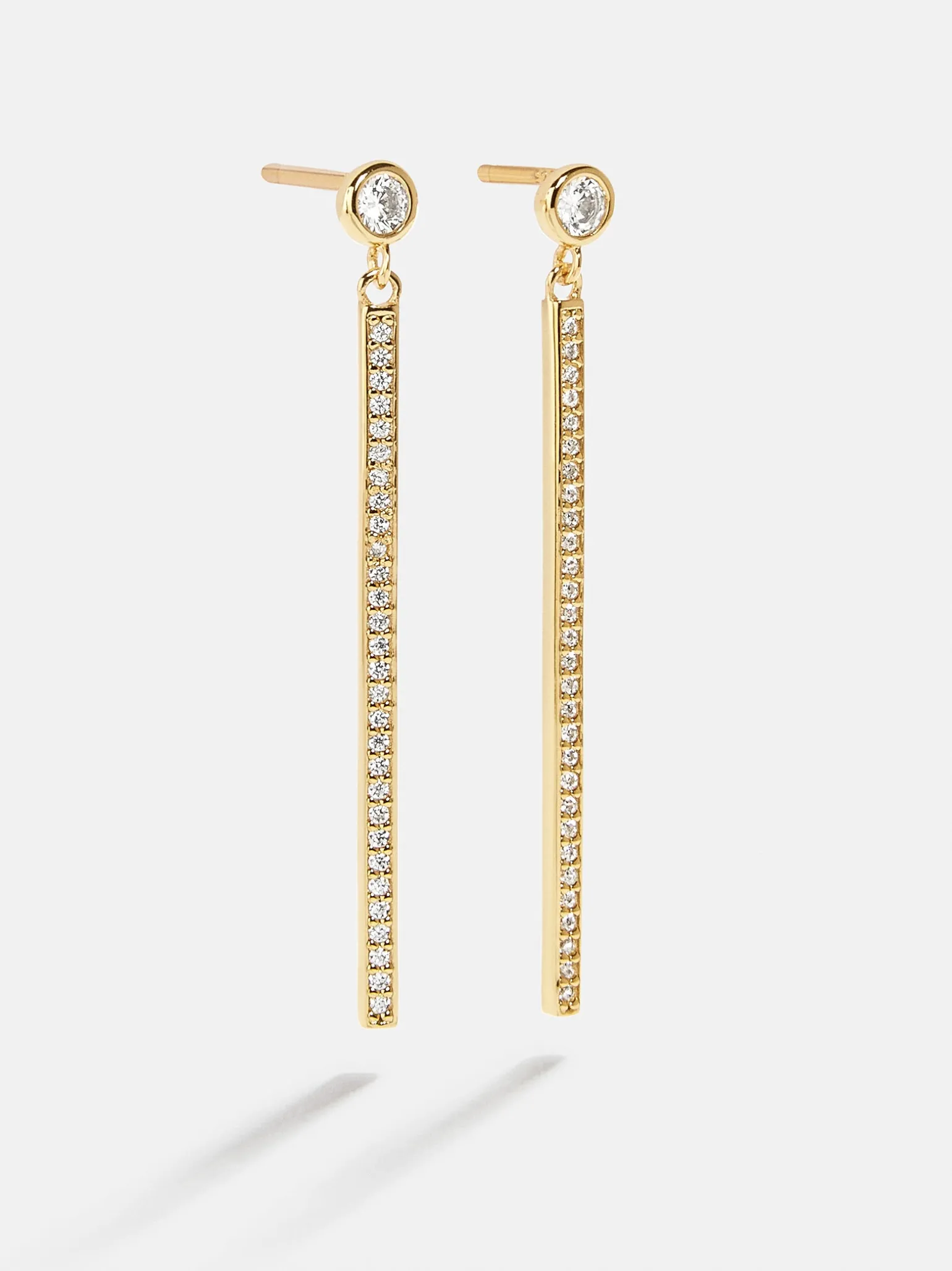 18K Gold Vermeil Bella Earrings - Gold/Pavé