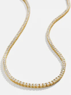 18K Gold Vermeil Bennett Classic Tennis Necklace - 18K Gold Vermeil