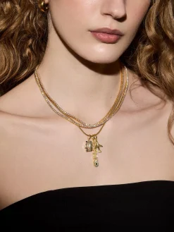 18K Gold Vermeil Bennett Classic Tennis Necklace - 18K Gold Vermeil