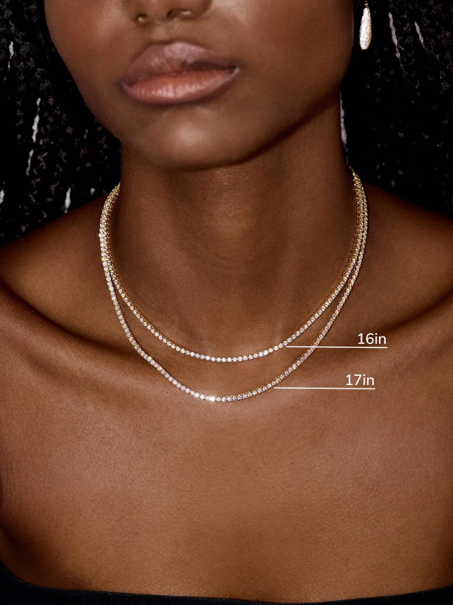 18K Gold Vermeil Bennett Classic Tennis Necklace - 18K Gold Vermeil