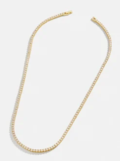 18K Gold Vermeil Bennett Classic Tennis Necklace - 18K Gold Vermeil