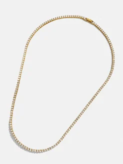 18K Gold Vermeil Bennett Classic Tennis Necklace - 18K Gold Vermeil