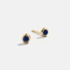 18K Gold Vermeil Birthstone Stud Earrings - Sapphire