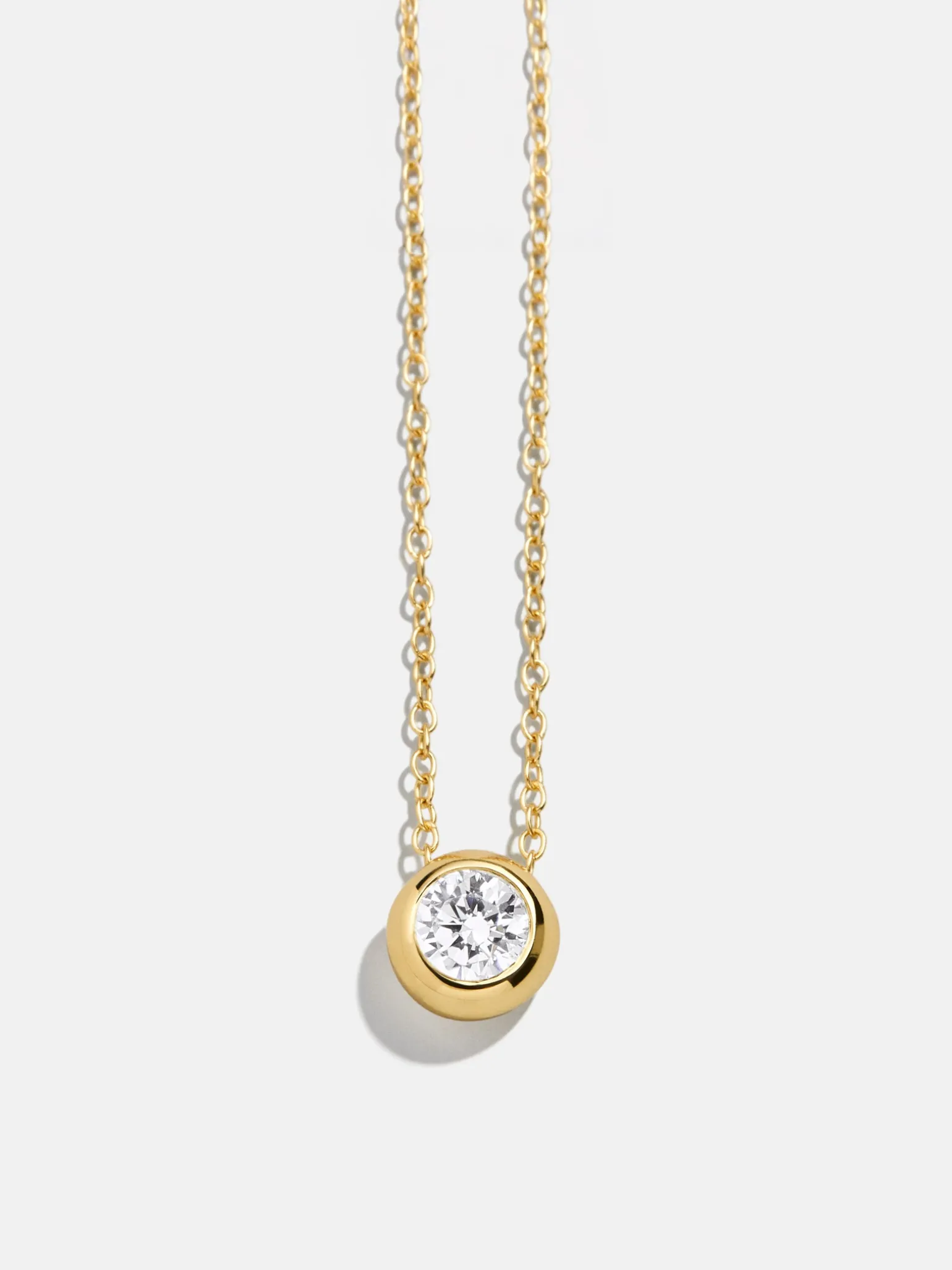 18K Gold Vermeil Birthstone Pendant Necklace - Crystal