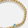 18K Gold Vermeil Birthstone Pisa Bracelet - Aquamarine