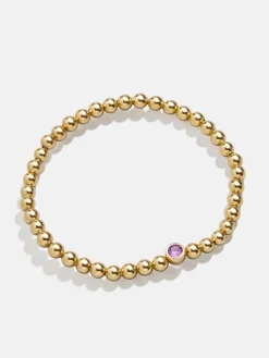 18K Gold Vermeil Birthstone Pisa Bracelet - Rose