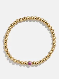 18K Gold Vermeil Birthstone Pisa Bracelet - Rose