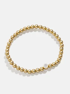 18K Gold Vermeil Birthstone Pisa Bracelet - Crystal