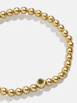 18K Gold Vermeil Birthstone Pisa Bracelet - Peridot