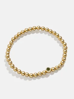 18K Gold Vermeil Birthstone Pisa Bracelet - Peridot