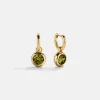 18K Gold Vermeil Birthstone Drop Earrings - Peridot
