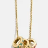 18K Gold Vermeil Birthstone Charm Necklace - Gold