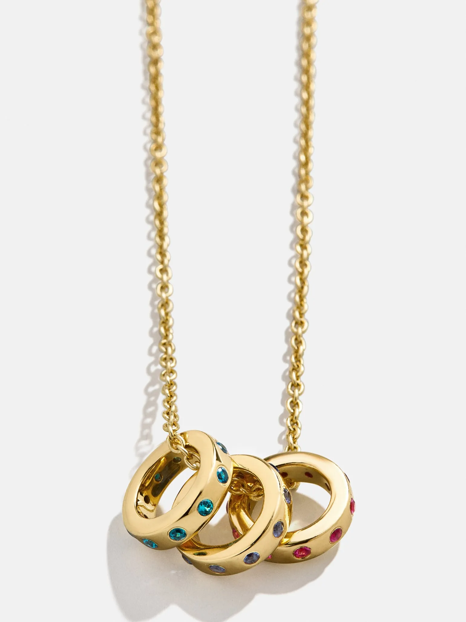 18K Gold Vermeil Birthstone Charm Necklace - Gold