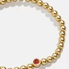 18K Gold Vermeil Birthstone Pisa Bracelet - Garnet