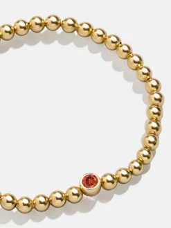 18K Gold Vermeil Birthstone Pisa Bracelet - Garnet