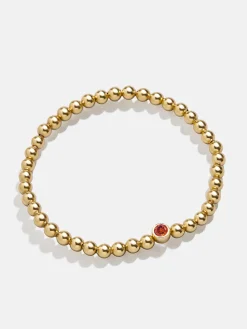 18K Gold Vermeil Birthstone Pisa Bracelet - Garnet