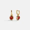 18K Gold Vermeil Birthstone Drop Earrings - Garnet