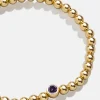 18K Gold Vermeil Birthstone Pisa Bracelet - Amethyst