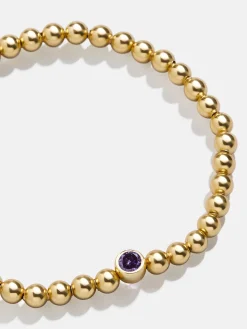 18K Gold Vermeil Birthstone Pisa Bracelet - Amethyst