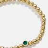 18K Gold Vermeil Birthstone Pisa Bracelet - Emerald