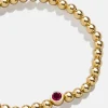 18K Gold Vermeil Birthstone Pisa Bracelet - Ruby