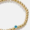 18K Gold Vermeil Birthstone Pisa Bracelet - Blue Zircon