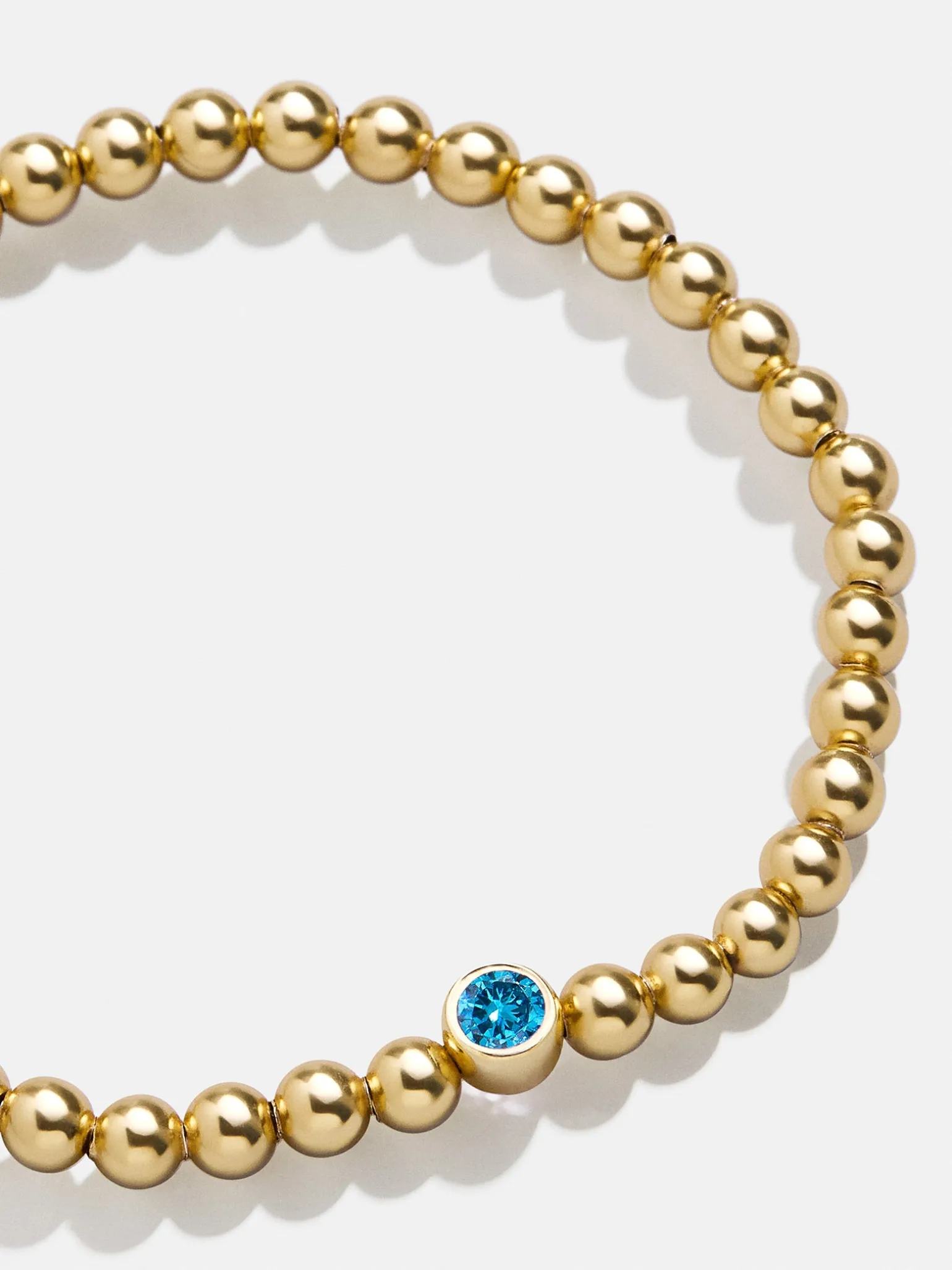18K Gold Vermeil Birthstone Pisa Bracelet - Blue Zircon