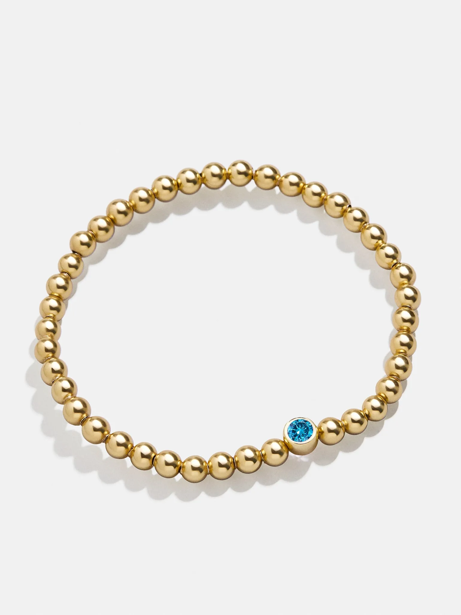 18K Gold Vermeil Birthstone Pisa Bracelet - Blue Zircon