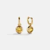 18K Gold Vermeil Birthstone Drop Earrings - Topaz