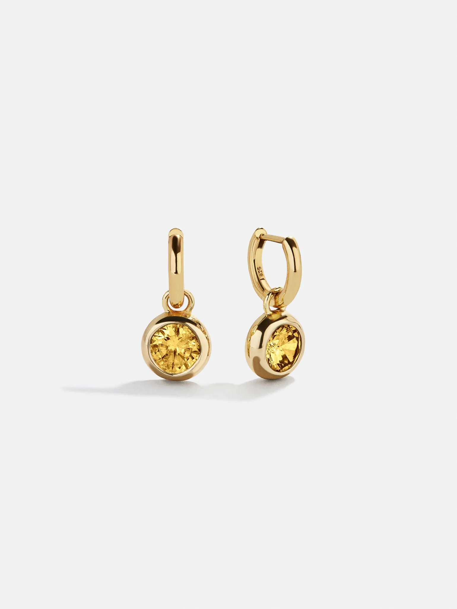 18K Gold Vermeil Birthstone Drop Earrings - Topaz
