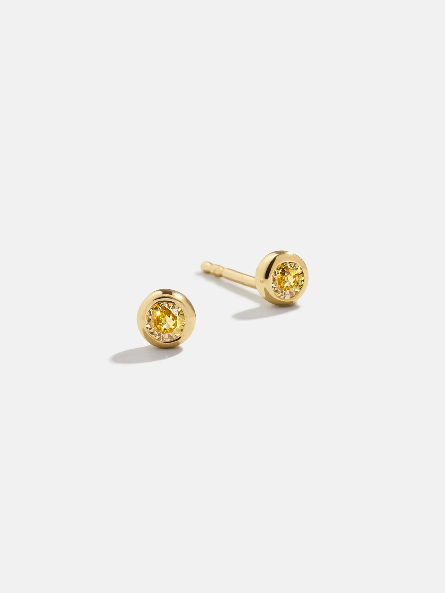 18K Gold Vermeil Birthstone Stud Earrings - Topaz