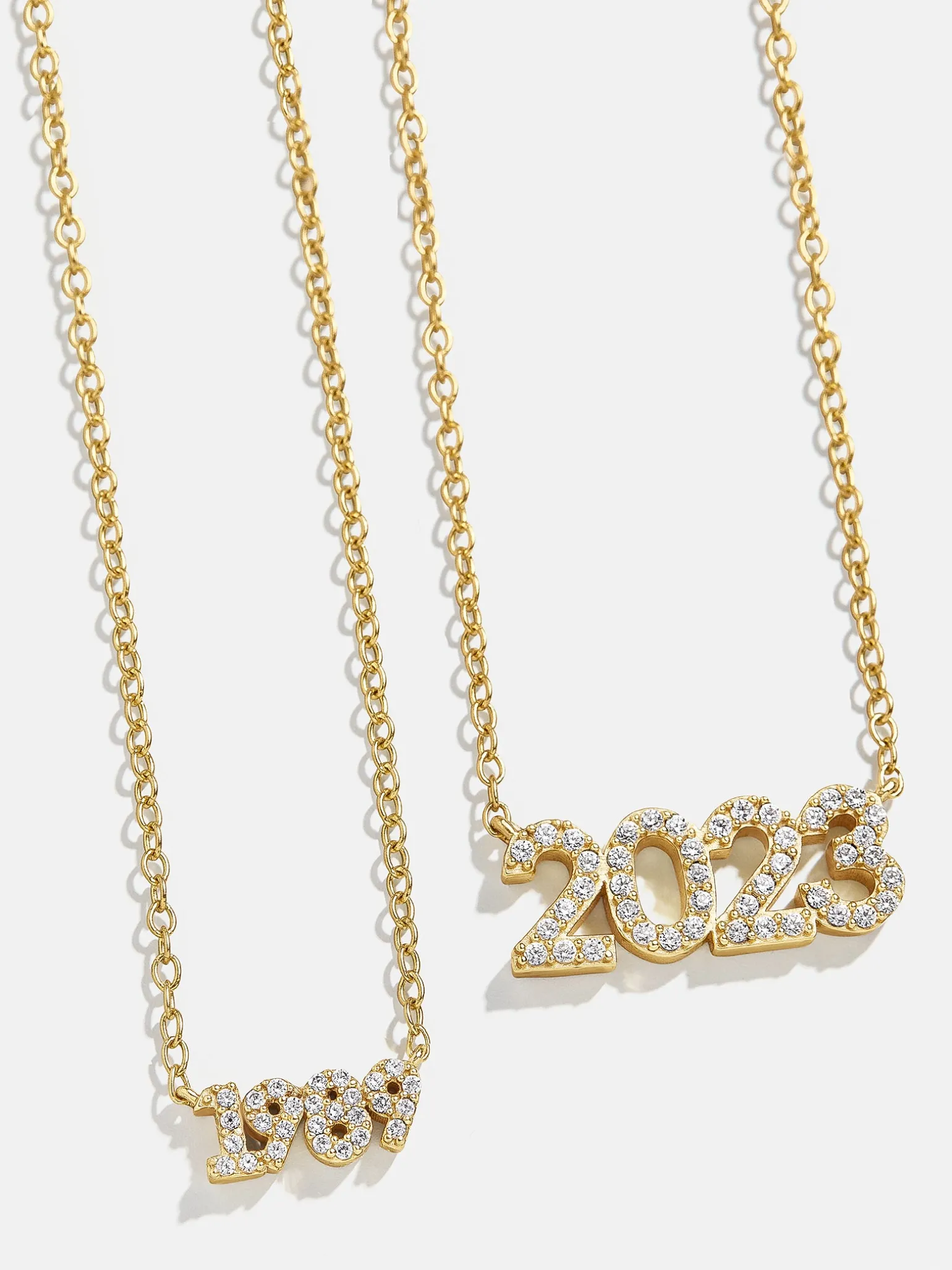 18K Gold Vermeil Block Font Custom Number Necklace - Block Font Numbers