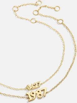 18K Gold Vermeil Block Font Custom Number Bracelet - Block Font Numbers