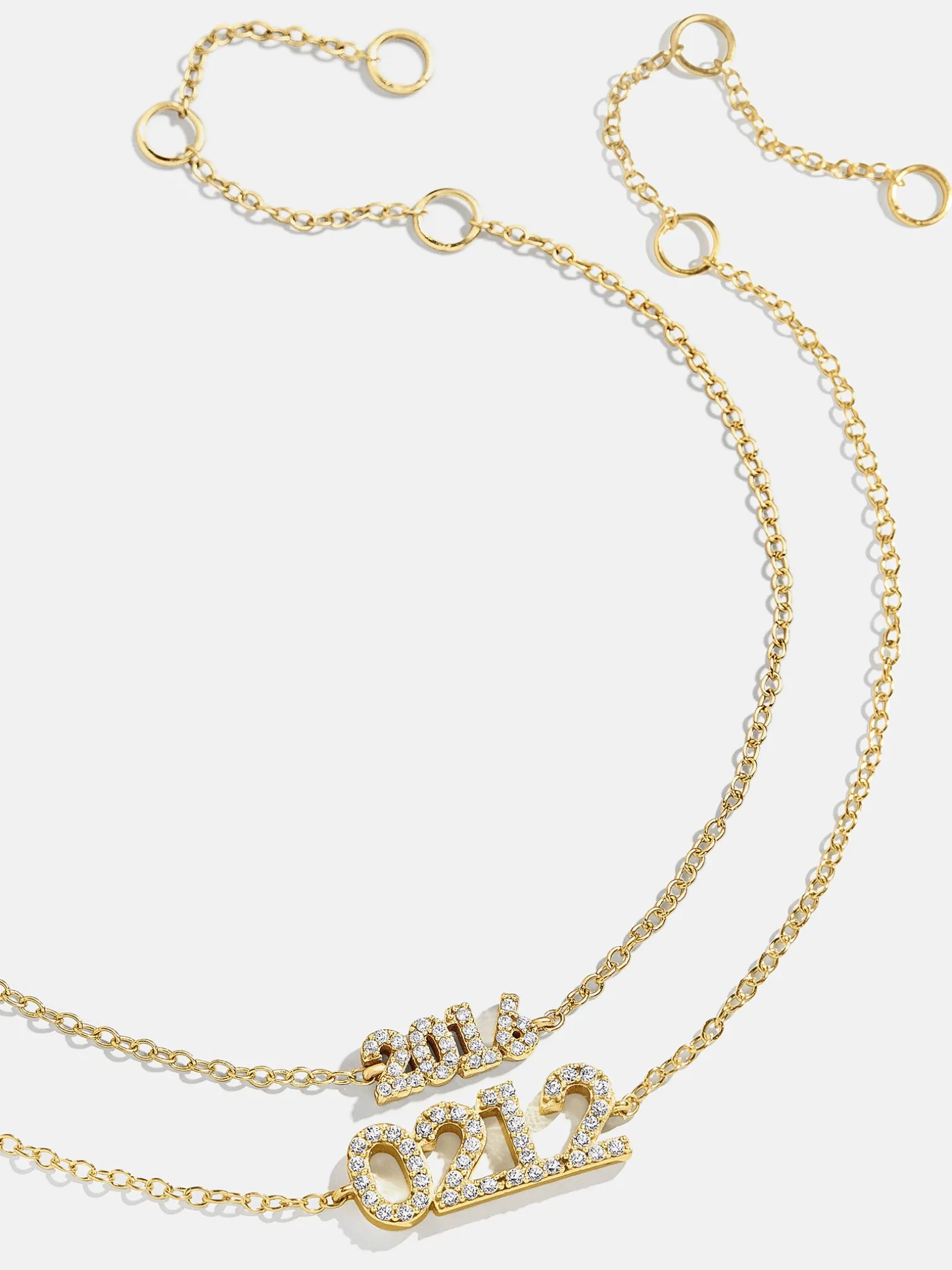 18K Gold Vermeil Block Font Custom Number Bracelet - Block Font Numbers