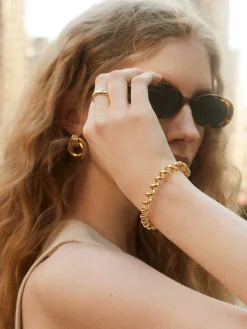18K Gold Vermeil Cece Cuff Bracelet - Gold