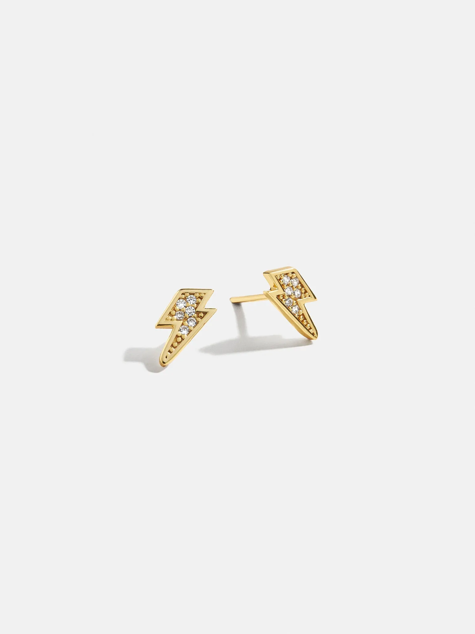 18K Gold Vermeil Celestial Delicate Stud - Lightning Bolt