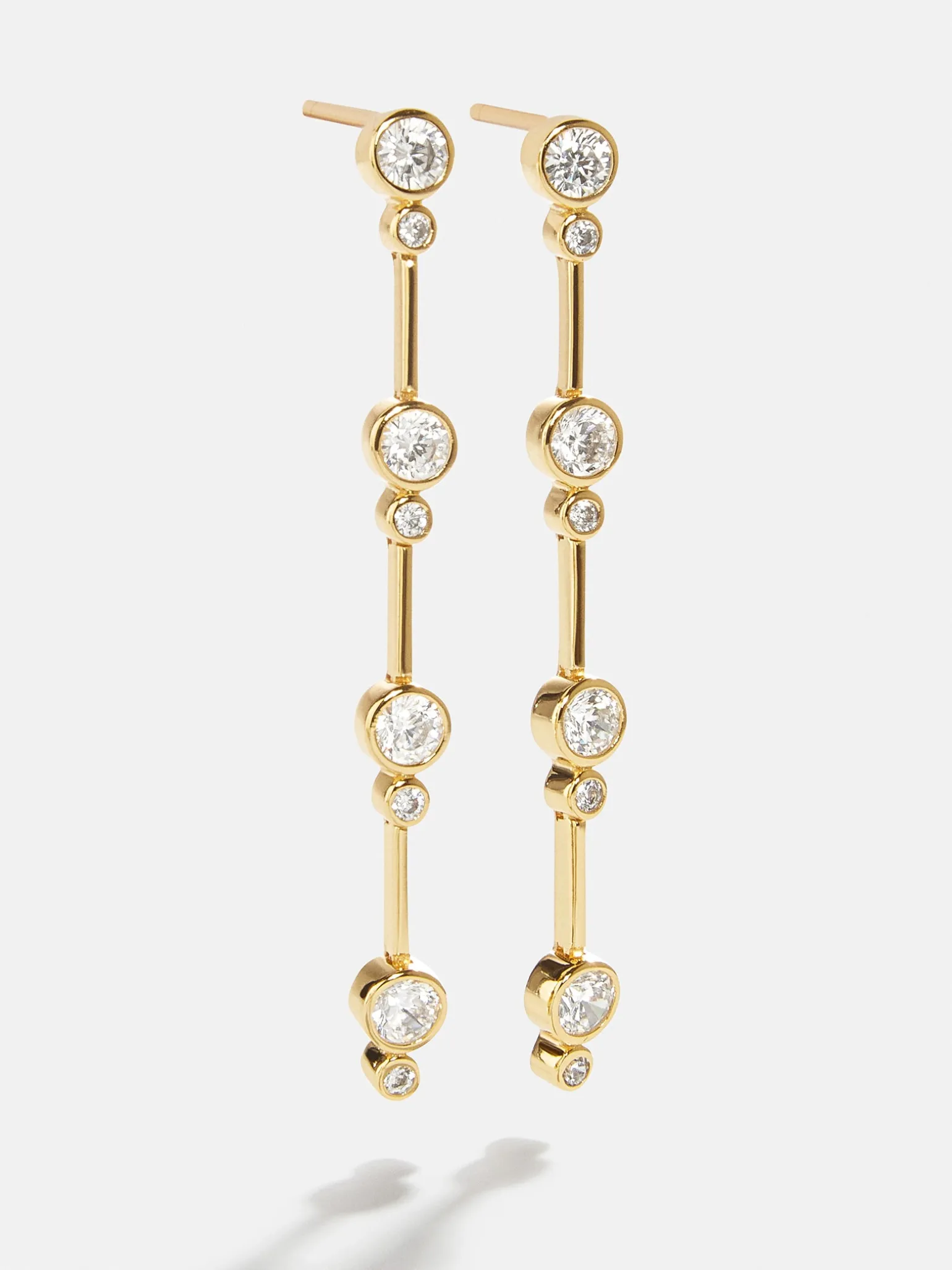 18K Gold Vermeil Celine Earrings - Gold/Pavé