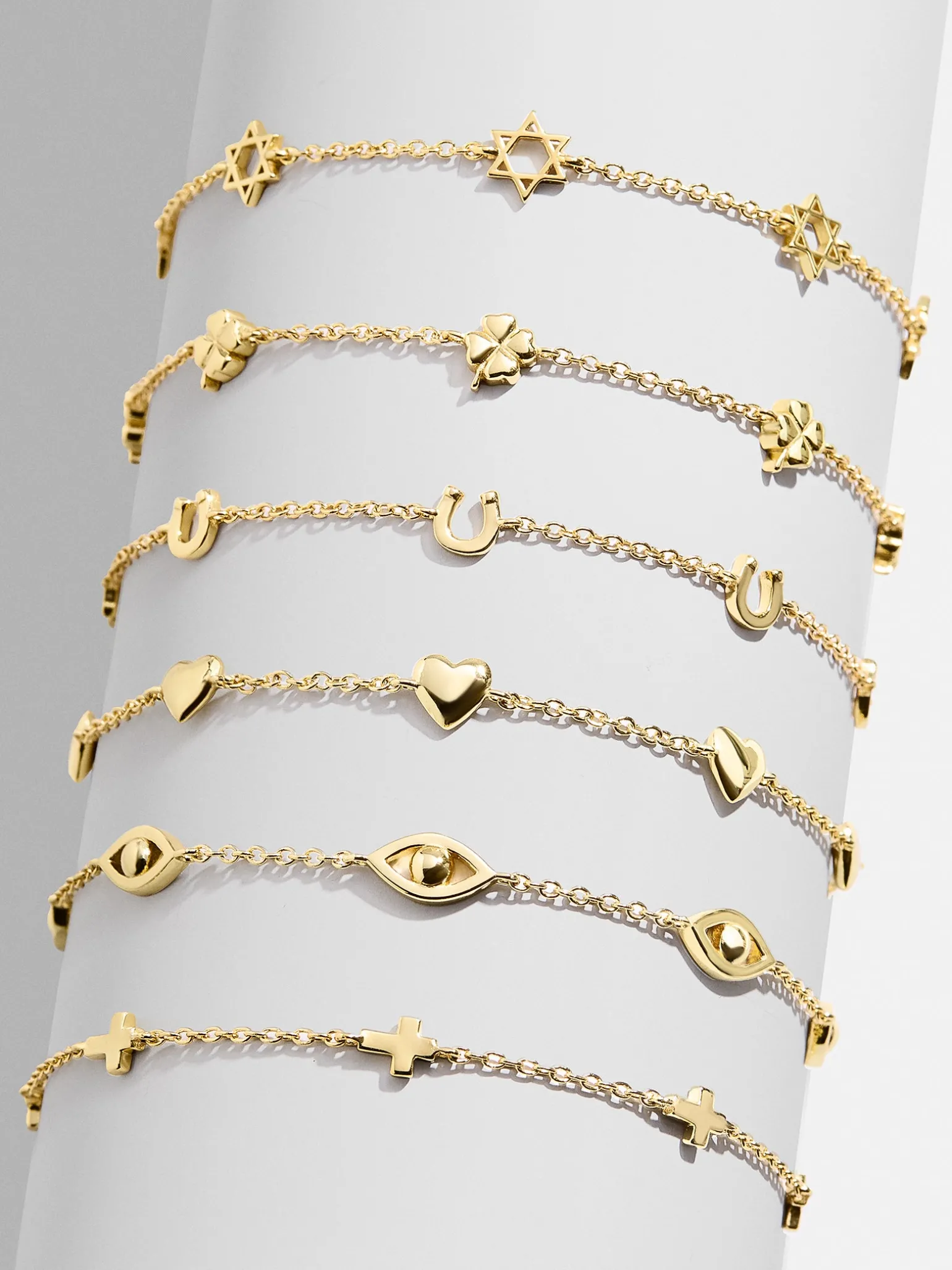 18K Gold Vermeil Cross Bracelet - Cross