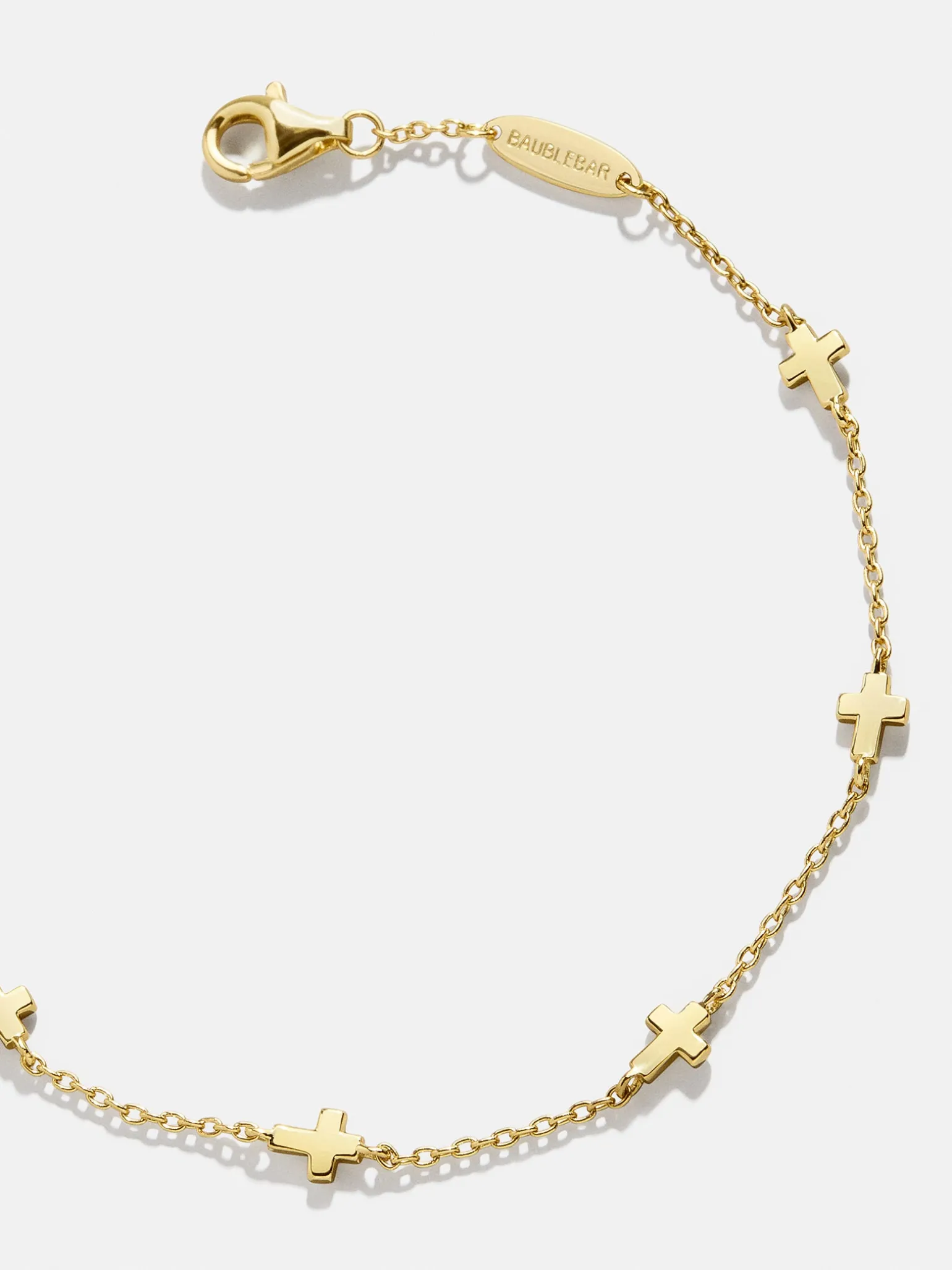 18K Gold Vermeil Cross Bracelet - Cross