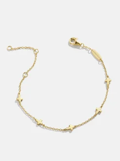 18K Gold Vermeil Cross Bracelet - Cross