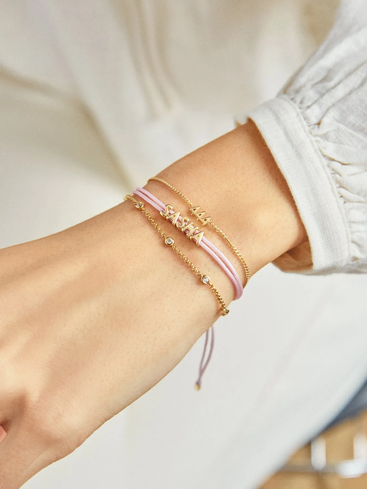 18K Gold Vermeil Custom Angel Number Bracelet