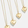 18K Gold Vermeil Custom Bubble Heart Necklace - 18K Gold Vermeil