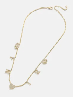 18K Gold Vermeil Custom Icon Necklace - 18K Gold Vermeil. Pavé Cubic Zirconia Stones