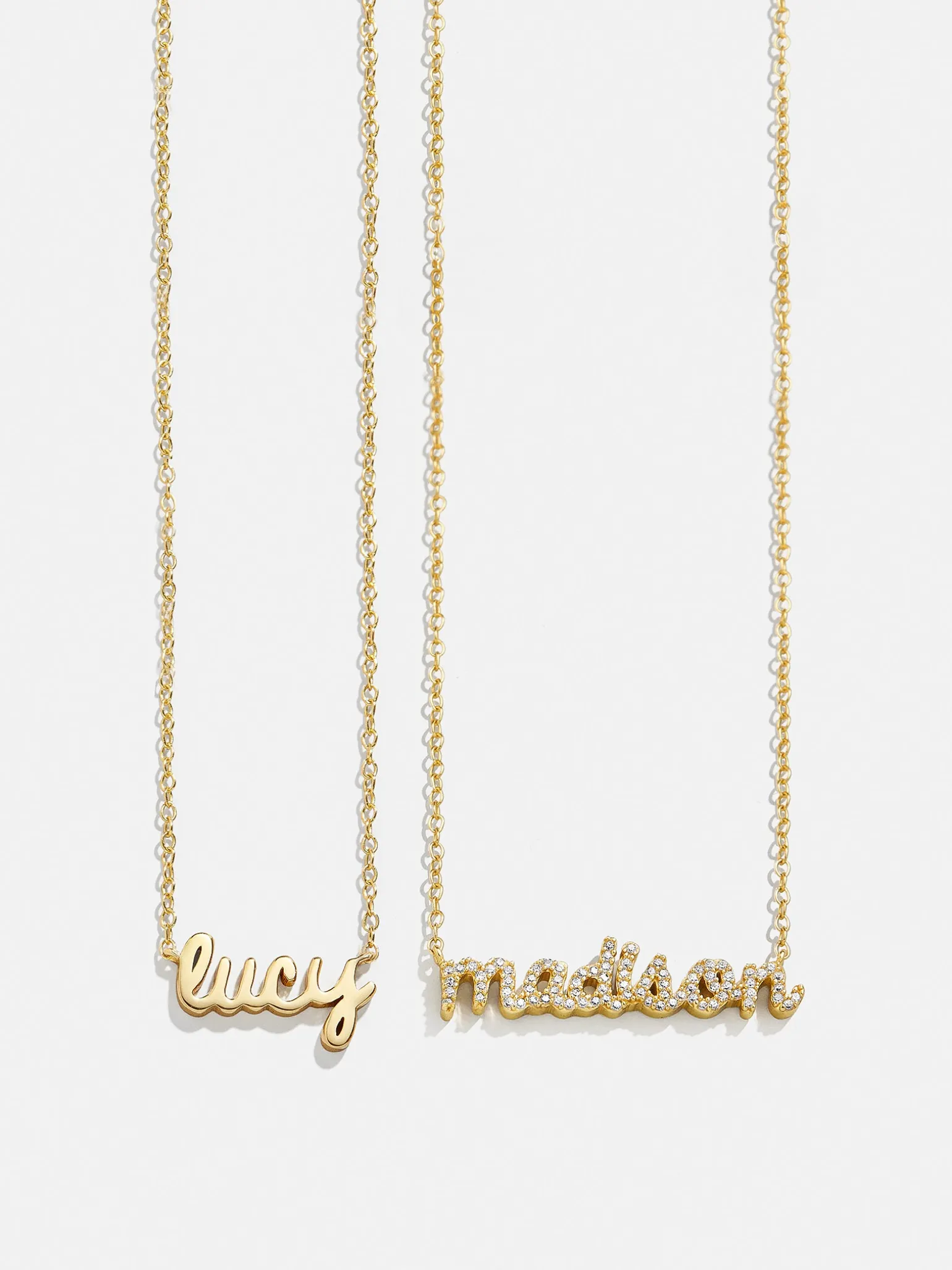 18K Gold Vermeil Custom Nameplate Necklace - Mini Script