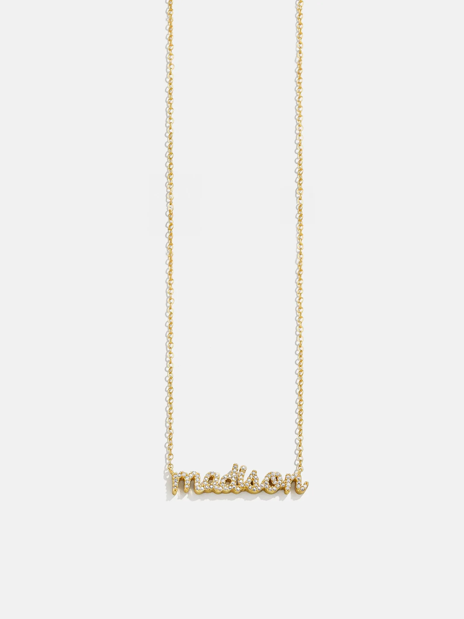 18K Gold Vermeil Custom Nameplate Necklace - Mini Script
