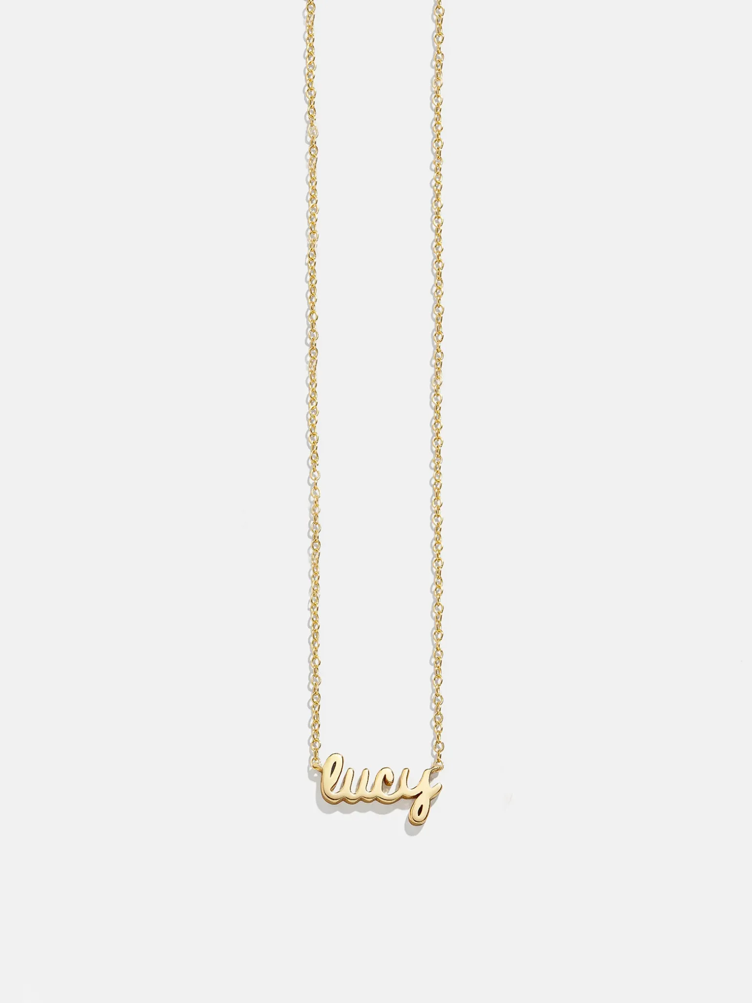 18K Gold Vermeil Custom Nameplate Necklace - Mini Script
