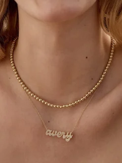 18K Gold Vermeil Custom Nameplate Necklace - Luxe